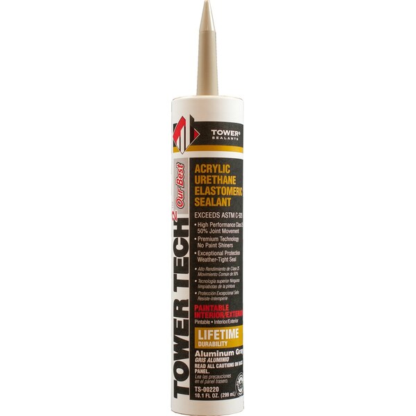 Tower Sealants Tower Tech 2 Aluminum Gray Acrylic Urethane Window and